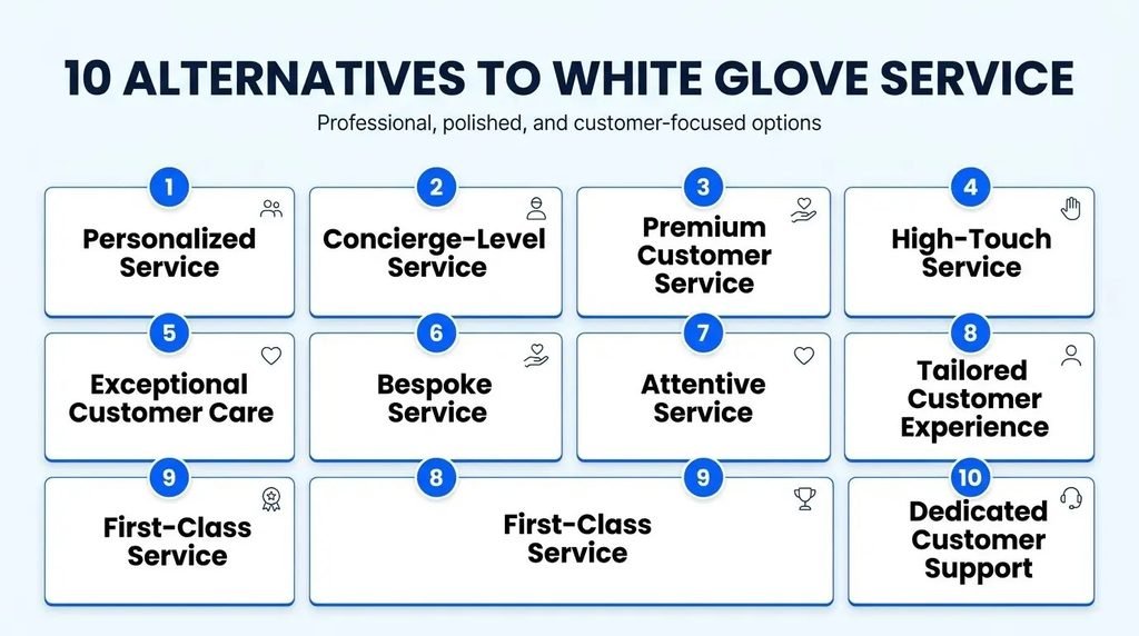 10 alternatives to white glove service including personalized service and concierge-level service