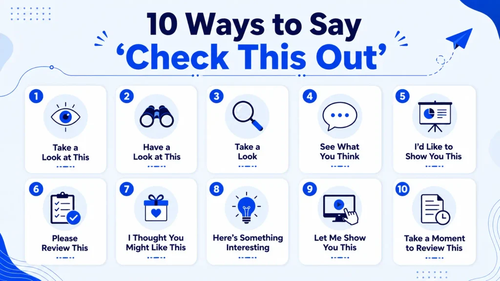 10 ways to say check this out in professional and casual English