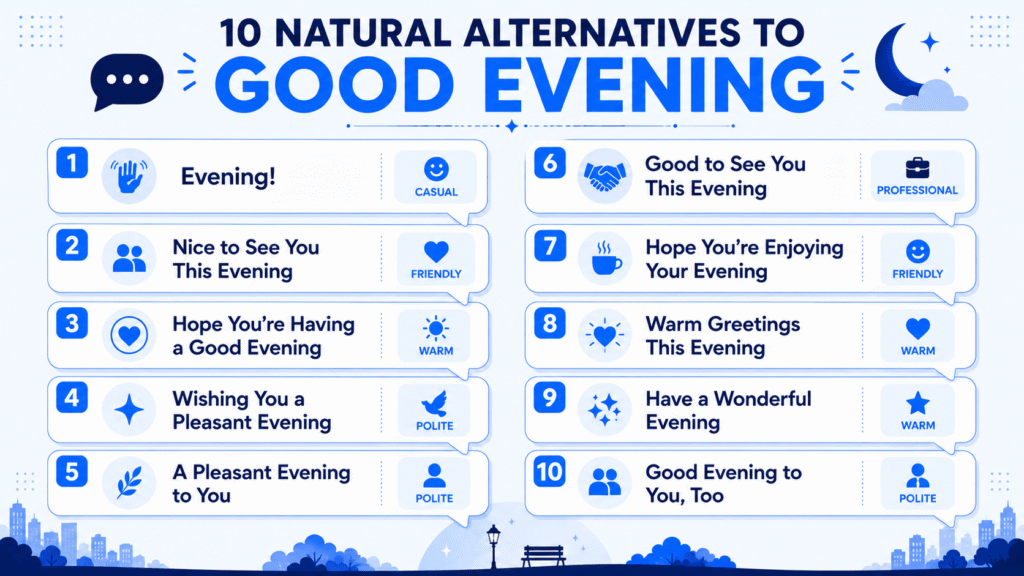 10 natural ways to say good evening in different situations