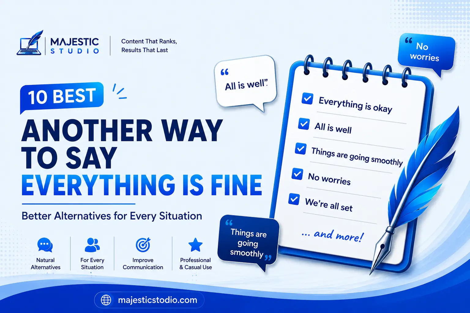 another way to say everything is fine