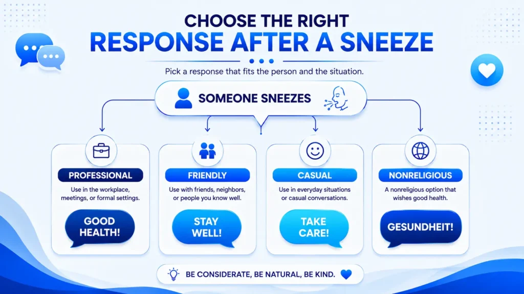 Guide to choosing the right response after someone sneezes