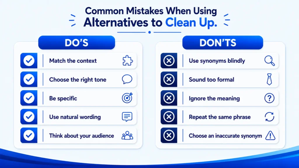 Do’s and don’ts for choosing the right alternative to clean up