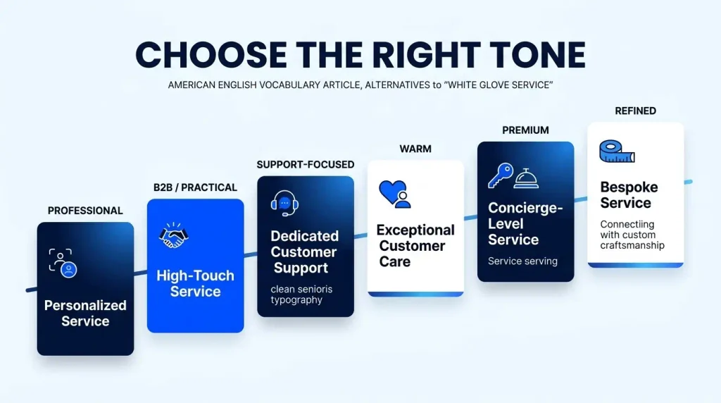 Tone guide for choosing professional and friendly white glove service alternatives