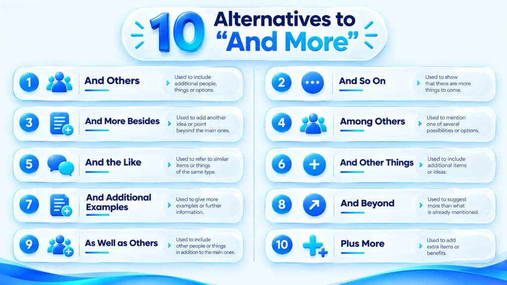 10 natural alternatives to and more with examples for American English