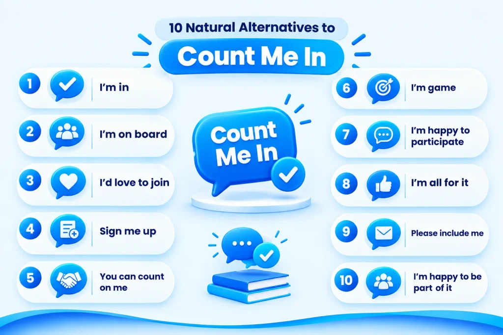 10 natural alternatives to count me in in English