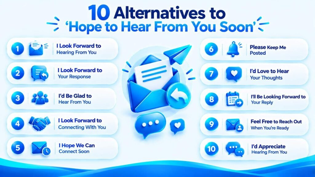 10 alternatives to hope to hear from you soon for professional and friendly emails