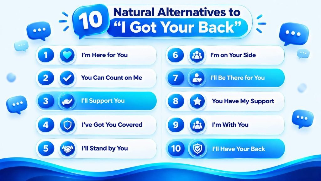 10 natural alternatives to “I Got Your Back” for casual, friendly, and professional communication