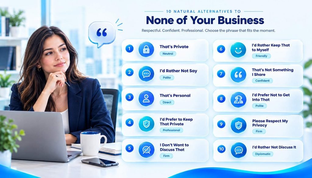 10 alternatives to “none of your business” for polite and professional conversations
