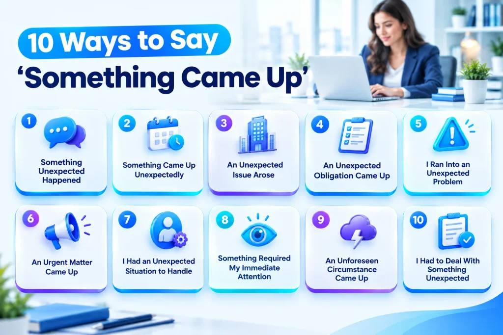 10 natural alternatives to say something came up in casual and professional English