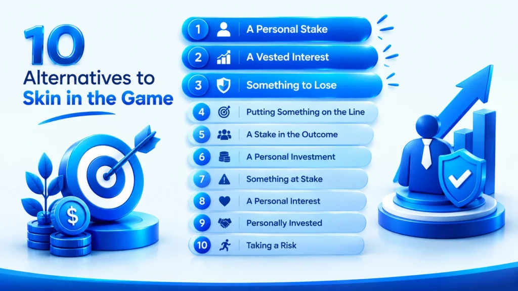 10 alternatives to skin in the game including personal stake and vested interest