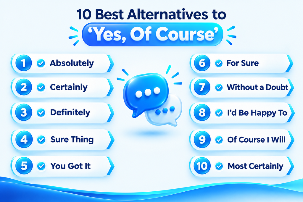 10 best alternatives to yes of course for professional and casual communication
