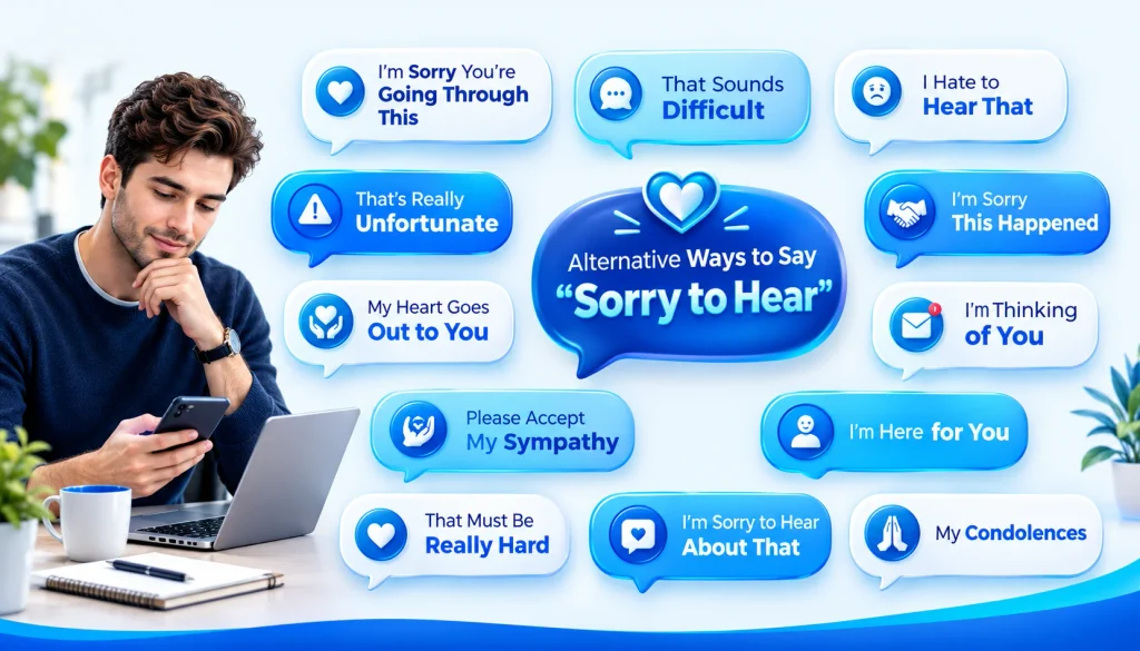 12 alternative ways to say sorry to hear in different situations