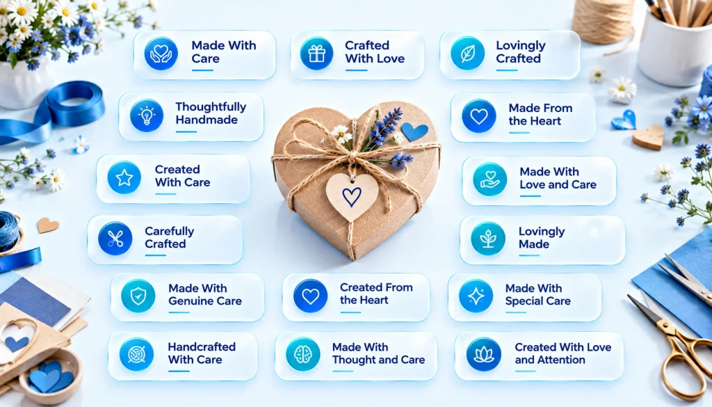 15 alternatives to handmade with love including made with care and crafted with love