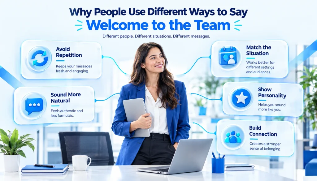 Reasons to use different ways to say welcome to the team at work