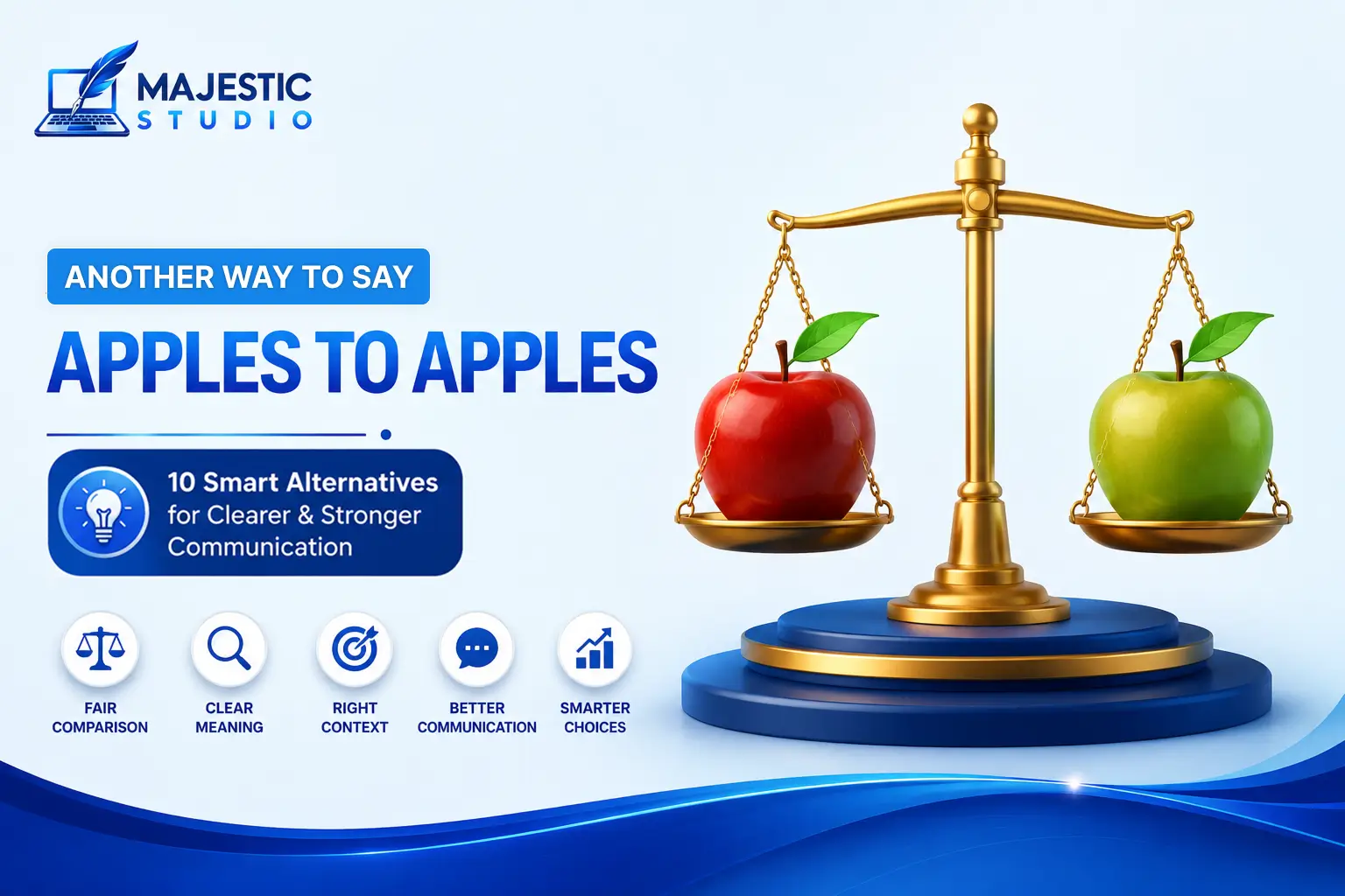 another way to say apples to apples