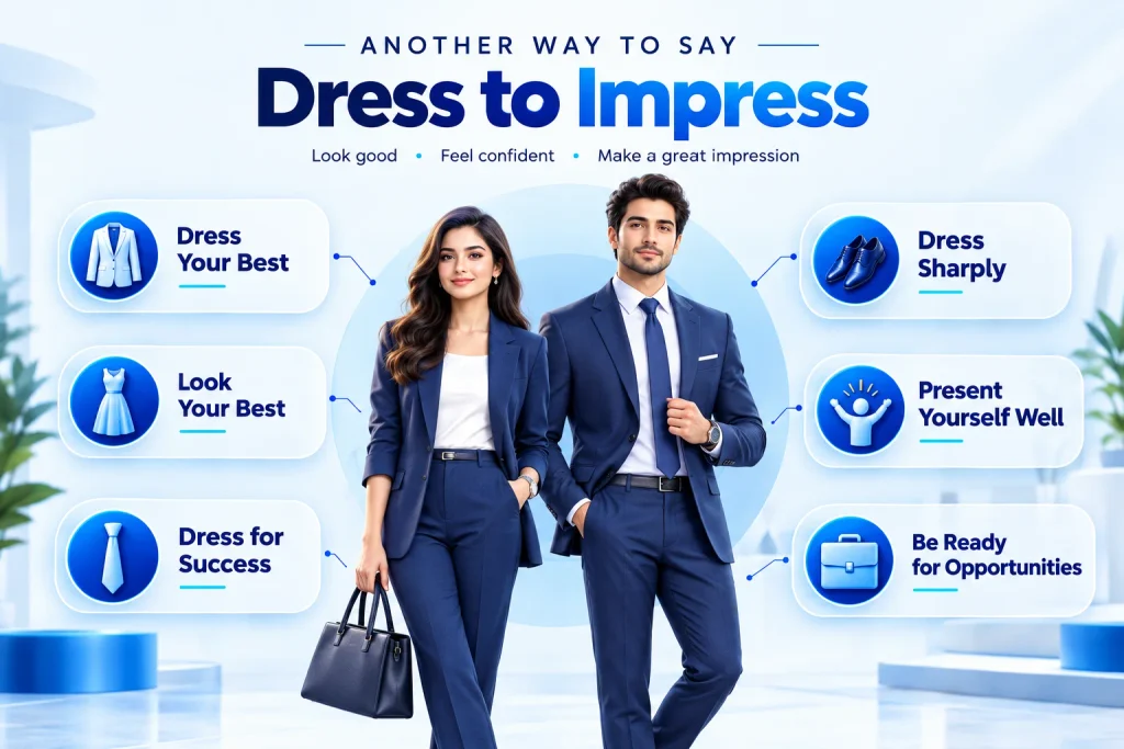 Meaning of dress to impress and professional alternatives for looking polished