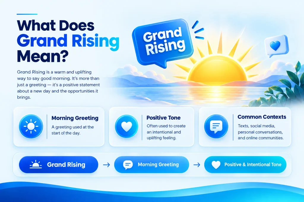Another way to say grand rising meaning and common morning greeting alternatives