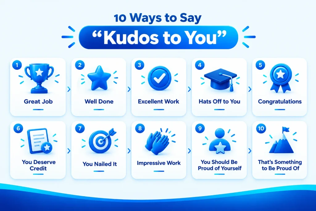 10 alternatives to say kudos to you for praising someone