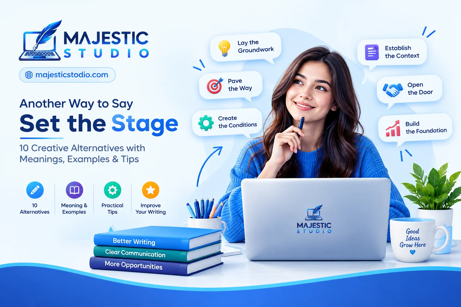 another way to say set the stage