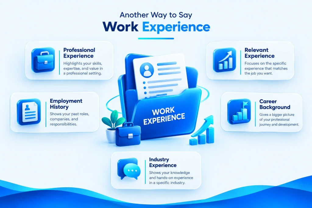Infographic showing professional alternatives to work experience