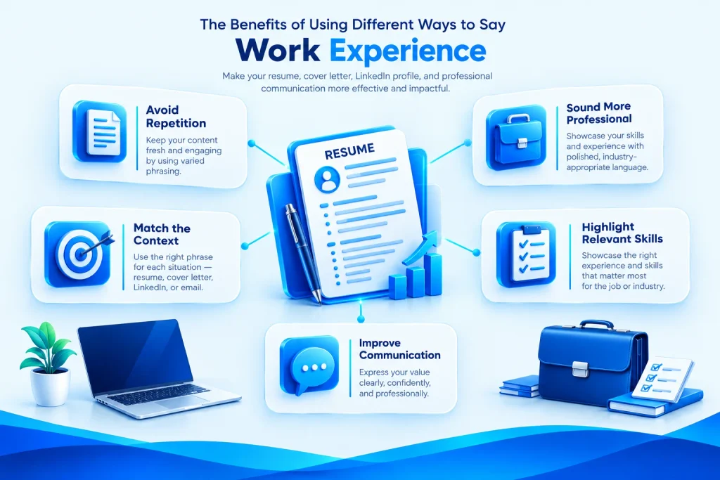 Benefits of using different phrases instead of work experience