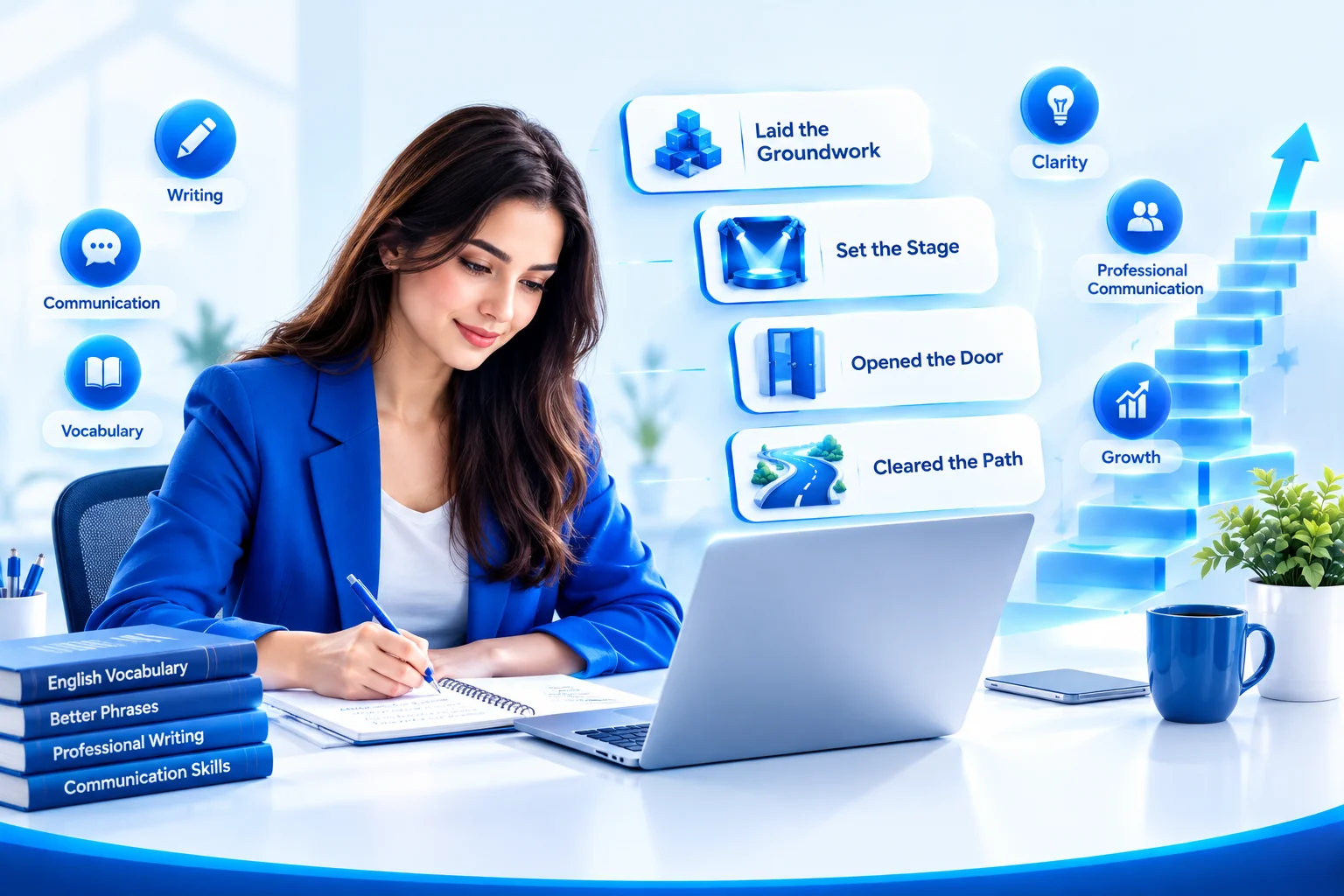 Professional writer using better alternatives to paved the way to improve English writing
