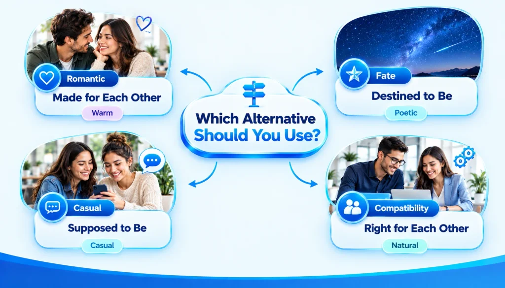 How to choose the right alternative to meant to be by tone and situation