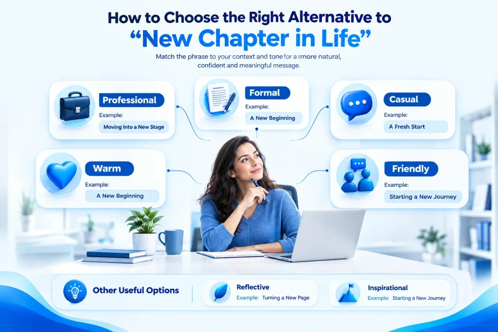 Choosing the right phrase for a new chapter in life based on tone and situation