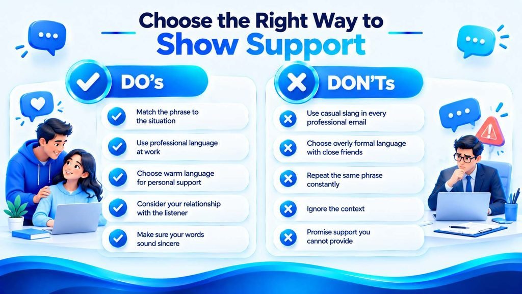 Common mistakes when choosing alternatives to “I Got Your Back” in professional and casual communication