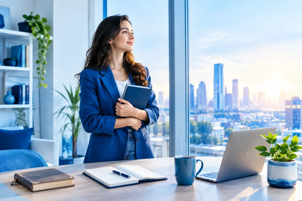 Person embracing a fresh start and new beginning in life