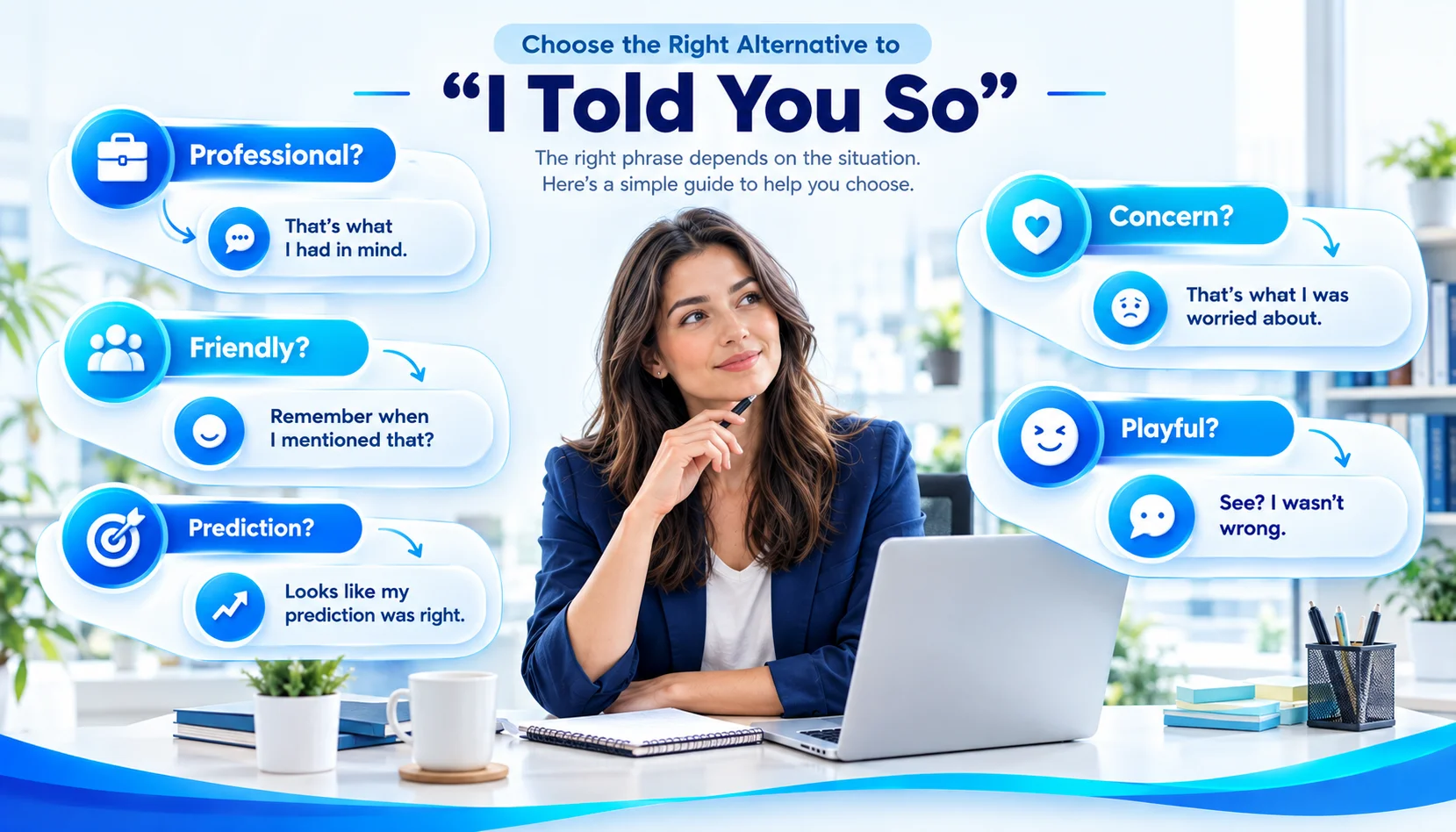 How to choose the right alternative to “I told you so” based on tone and situation