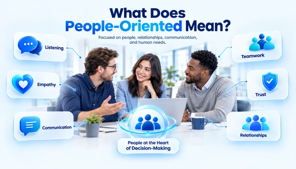 People-oriented meaning explained with people-focused communication and relationships