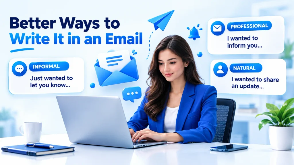 Professional email examples using alternatives to I just wanted to let you know