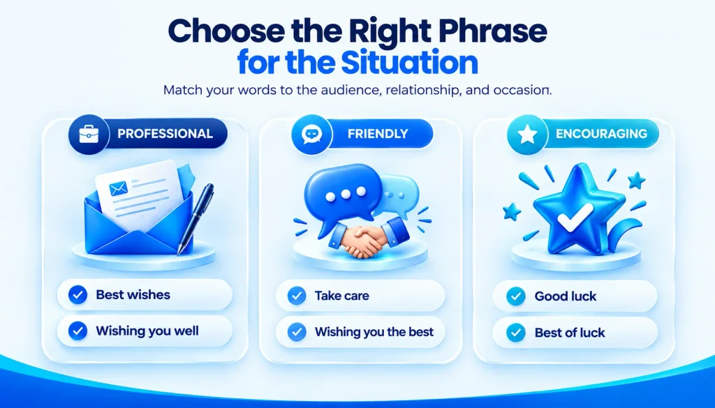 Professional friendly and formal alternatives to all the best