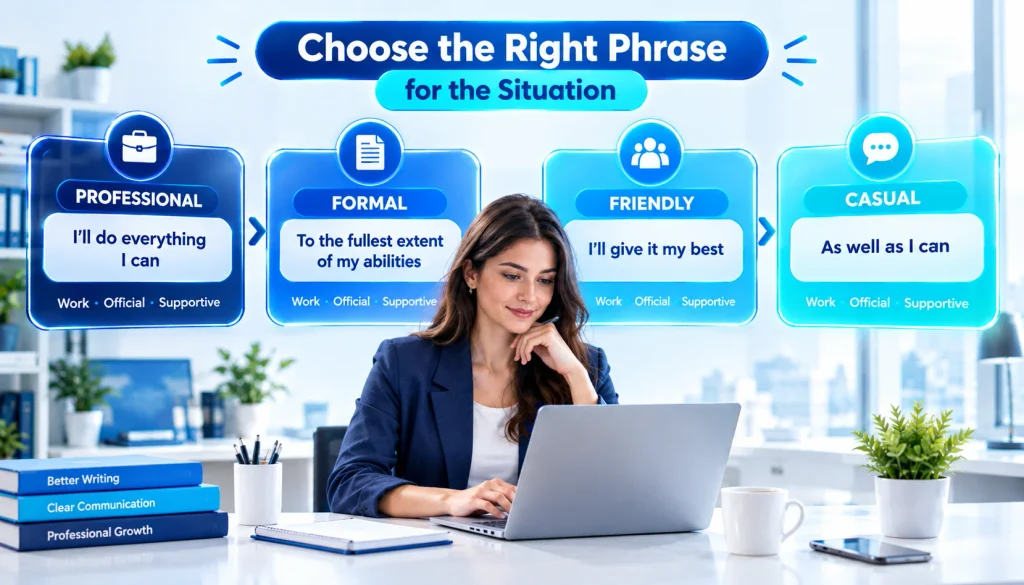 Professional and casual alternatives to the best of my ability comparison guide