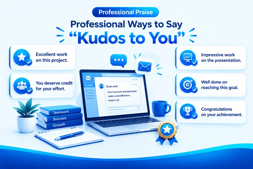 Professional ways to say kudos to you at work