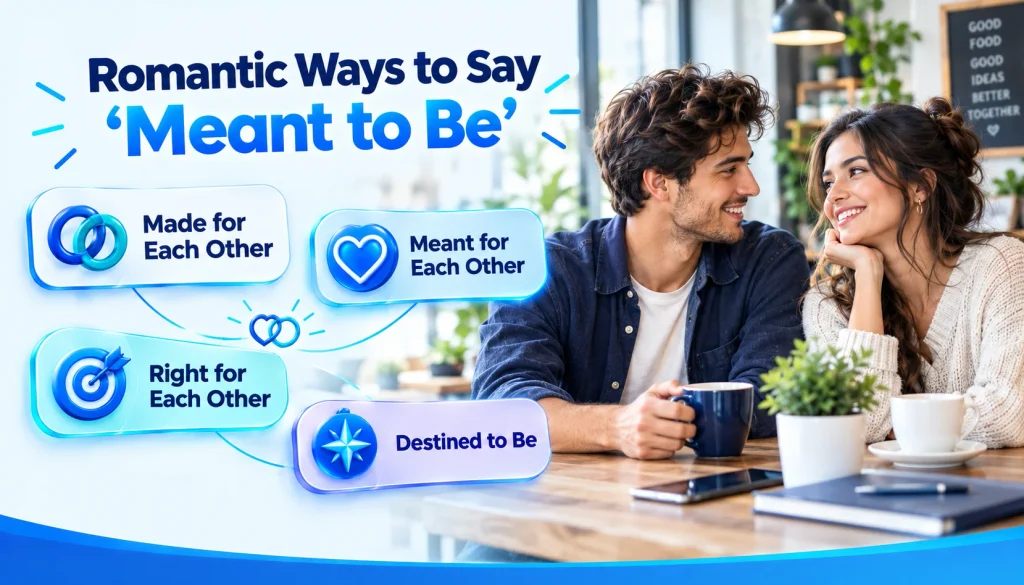 Romantic alternatives to meant to be such as made for each other and destined to be