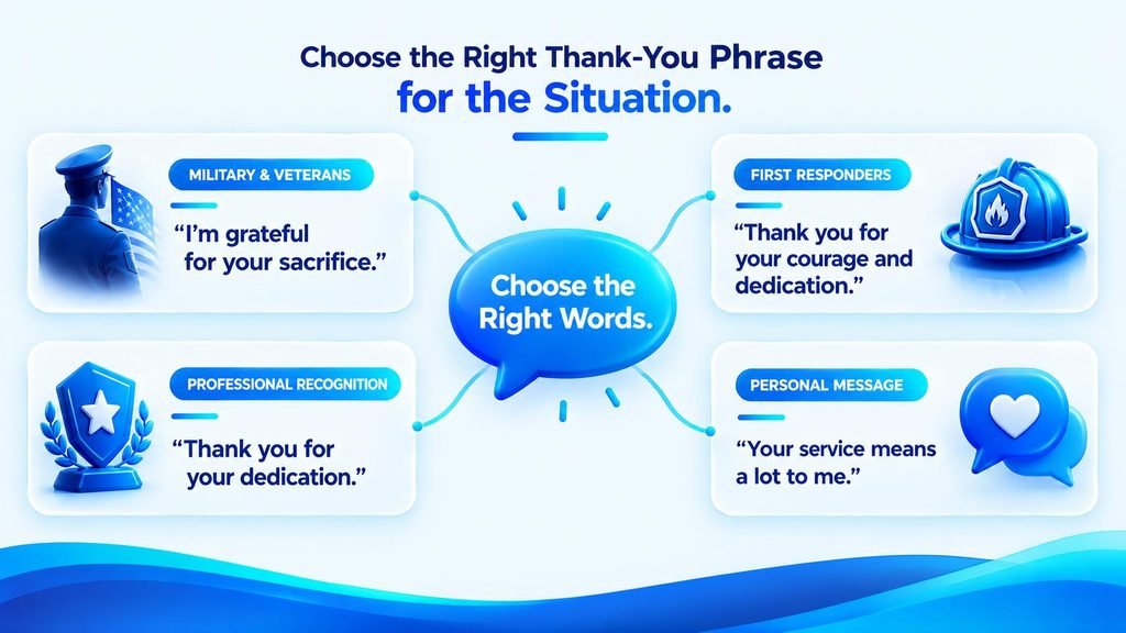 Guide to choosing the right thank you for your service phrase