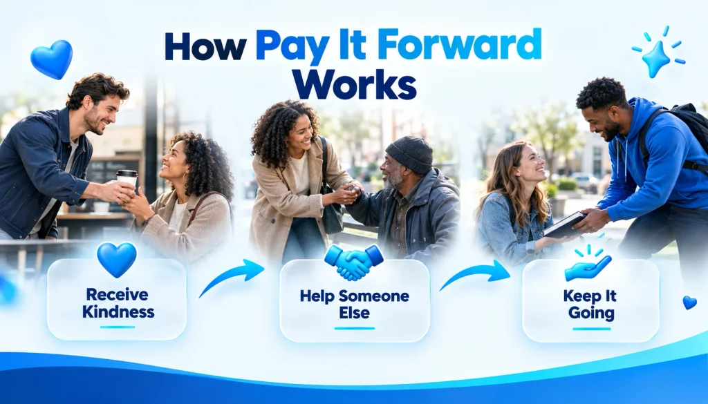 Pay it forward meaning and how kindness passes from one person to another