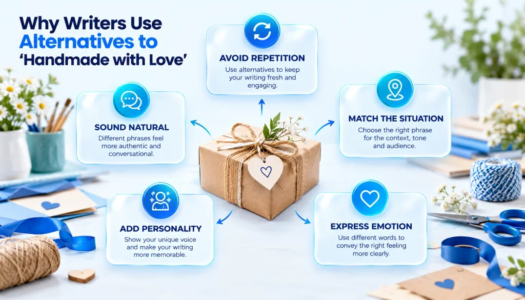 Benefits of using different ways to say handmade with love in writing