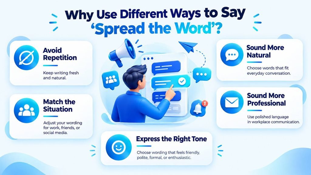 Benefits of using different ways to say spread the word