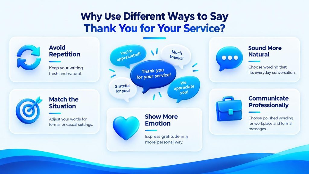 Reasons to use different ways to say thank you for your service
