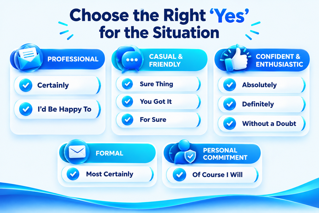Yes of course alternatives compared by professional casual and formal tone