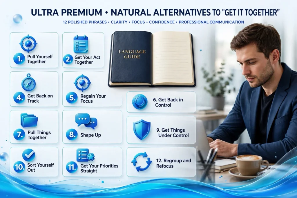 12 natural alternatives to say “get it together” for casual and professional situations