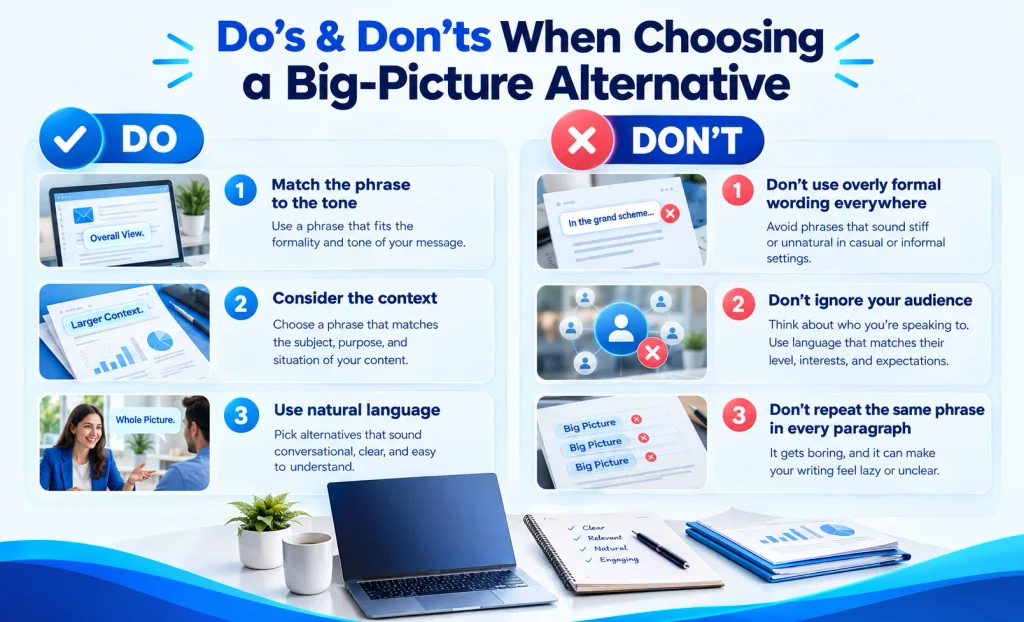 Do’s and don’ts for choosing the right alternative to big picture