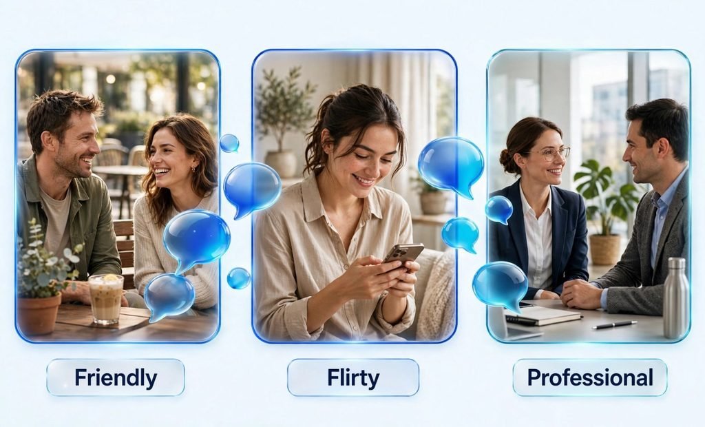Guide to choosing a friendly, flirty, or polite response to a compliment.